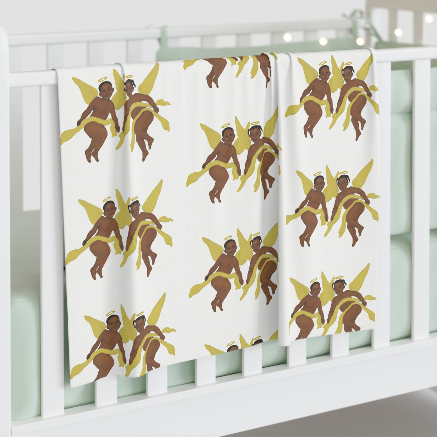 Babyanoo,®Inc. Multiple Brown Angel Baby Swaddle Blanket